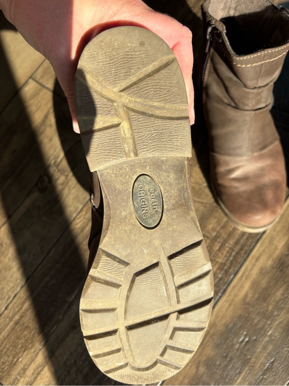 Brown Ankle Boots with Buckle - Picture 3 of 3